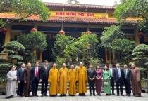 Hà Nội: TƯ GHPGVN đón tiếp Bộ trưởng Bộ Lễ nghi và Tôn giáo Vương quốc Campuchia