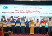 Đà Nẵng: Thành phố tôn vinh khen thưởng hiến máu tình nguyện