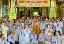 Long An: Khoá tu Bát quan trai lần 4 cho Phật tử tại chùa Tân Phước