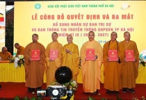Hà Nội: Công bố quyết định bổ sung nhân sự Ban Trị sự GHPGVN Thủ đô giữa nhiệm kỳ 2022-2027
