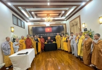 Myanmar: Chức sắc GHPGVN Tăng, Ni tưởng niệm Tổng Bí thư Nguyễn Phú Trọng tại Đại sứ quán Việt Nam 