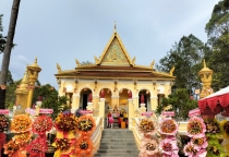 Trà Vinh: Khánh thành chánh điện và tàng kinh các tại chùa Kompong