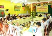 Đồng Tháp: Ban Trị sự GHPGVN tỉnh tiếp đoàn liên ngành trao đổi các công tác hành chính Giáo hội