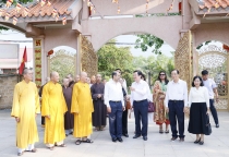 Long An: Ngài Trương Tấn Sang và phái đoàn Đại sứ, Tổng Lãnh sự Ấn Độ thăm Ban Trị sự tỉnh