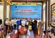 Bình Định: Ký kết chương trình phối hợp giữa Ban Trị sự và Hội Liên hiệp Thanh niên VN H.Phù Cát