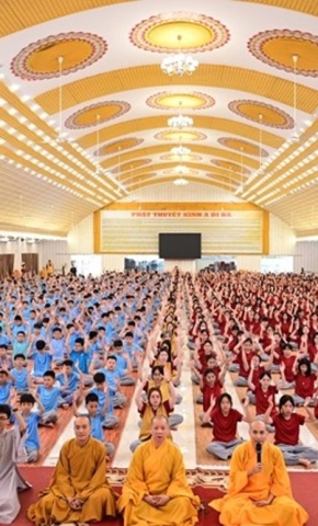 Hải Phòng: Gần 1.000 bạn trẻ tham dự Khóa tu mùa hè “Con về Bên Phật” tại chùa An Hồng năm 2024