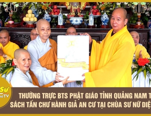 [Video] Thường trực BTS Phật giáo tỉnh Quảng Nam thăm, sách tấn chư hành giả an cư tại chùa Sư Nữ Diệu Quang