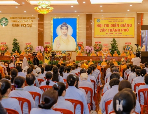 Ban Hoằng pháp Phật giáo TP.HCM khai mạc hội thi diễn giảng cấp thành phố năm 2024