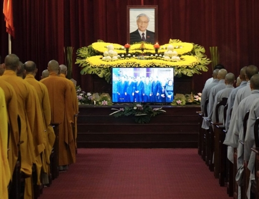 Học viện PGVN tại Hà Nội dự lễ truy điệu cố Tổng Bí thư Nguyễn Phú Trọng