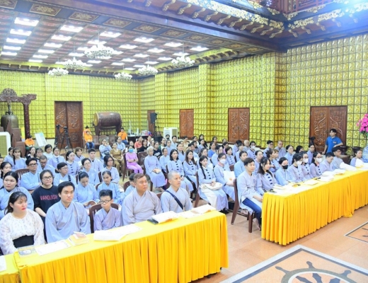 TP.HCM: Lễ quy y Tam Bảo cho gần 300 thiện nam, tín nữ tại chùa Giác Ngộ