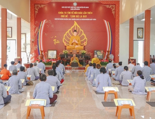 Kiên Giang: Chùa Bửu Hưng tổ chức khóa tu “Tìm về nẻo Giác” lần thứ 8 với chủ đề: Tịnh độ là đây