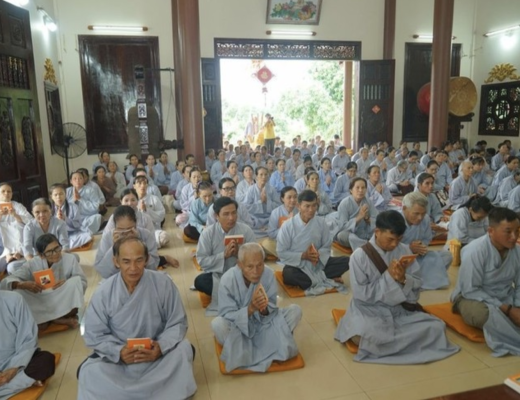 BR-VT: Gần 400 Phật tử tham gia khóa tu Tổng đạo tràng lần III - năm 2024 tại chùa Bảo Tích