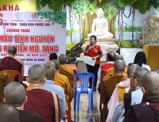 Đồng Nai: Hiến máu cứu người một nghĩa cử cao đẹp của chư Tăng, Tu nữ và Phật tử Thiền viện Phước Sơn