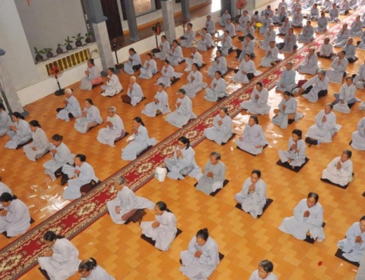 Quảng Nam: 9 đạo tràng cụm cánh Đông tham dự khóa tu “Một ngày an lạc” tại chùa Bình Hải