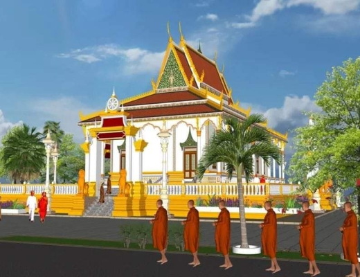 Trà Vinh: Lễ khởi công xây dựng chánh điện chùa Kompong Đôn (H.Tiểu Cần)