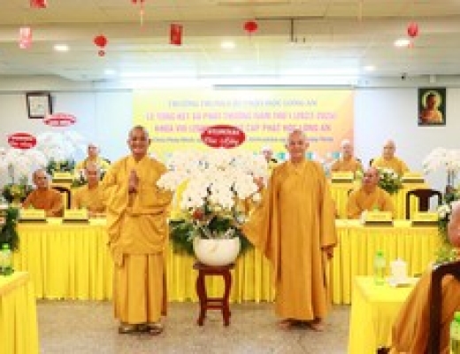 Tổng kết năm I khóa VIII (2023-2025) Lớp Sơ cấp Phật học Long An