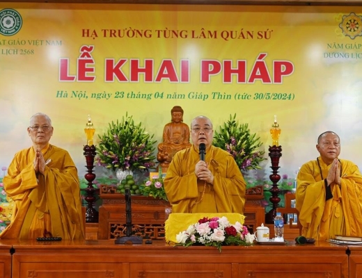 Hà Nội: Trường hạ tùng lâm Quán Sứ khai pháp khóa An cư kiết hạ Phật lịch 2568