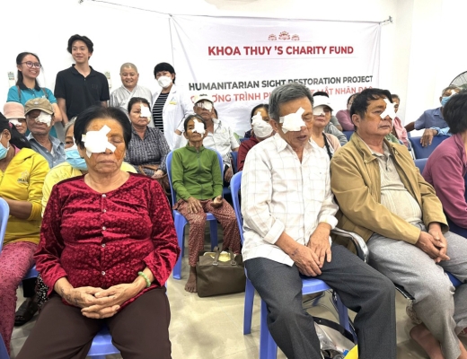 Ban Từ thiện xã hội Phật giáo H.Tánh Linh tổ chức phẫu thuật mắt cho 58 bệnh nhân nghèo